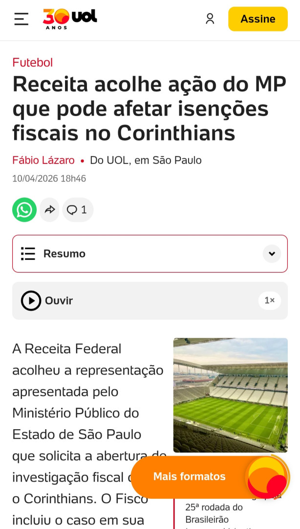 Receita Federal acatou o pedido do MP, agora a casa vai cair para geral!