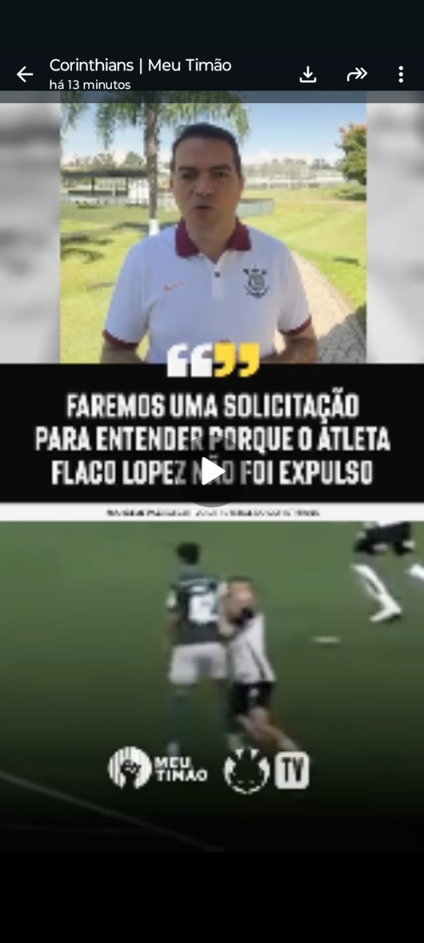 Marcelo Paz agindo no lance da cotovelada no Bidon