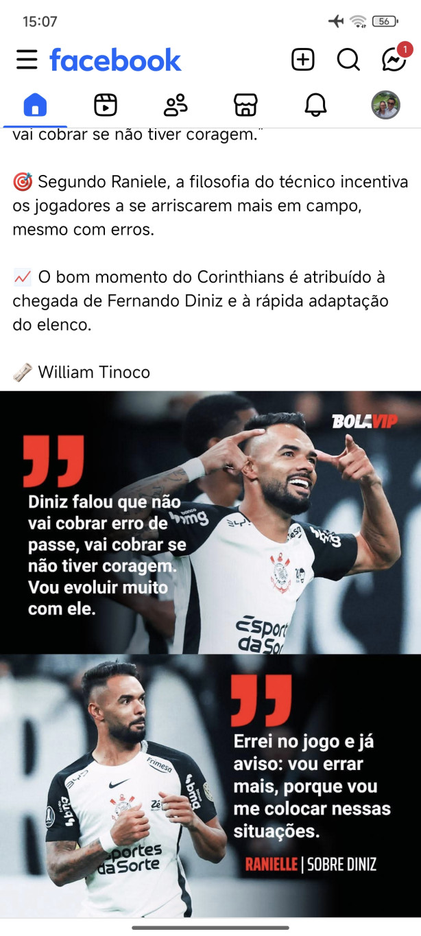 Raniele j� deu papo