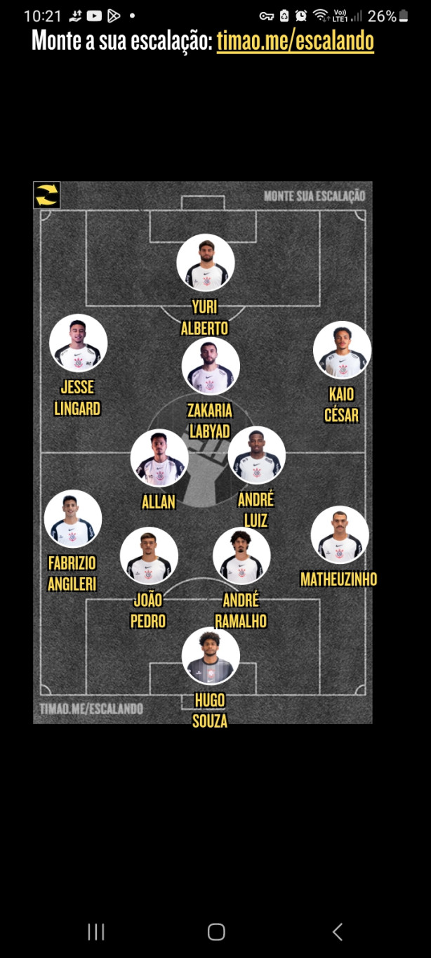 Time contra o Vit�ria