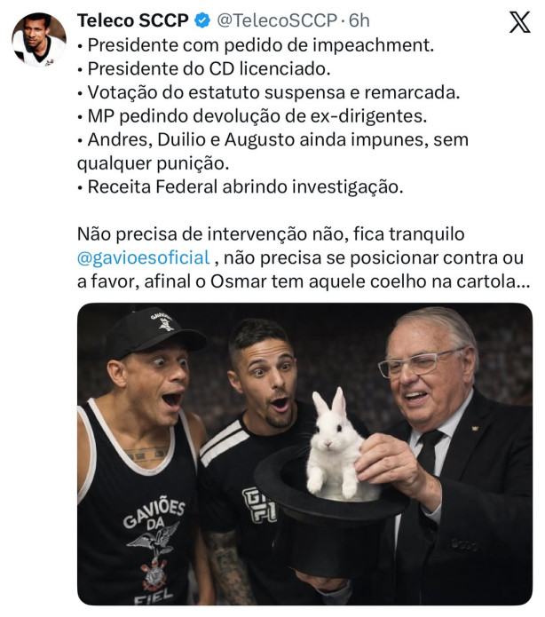 Postura da � gavi�es questionada;