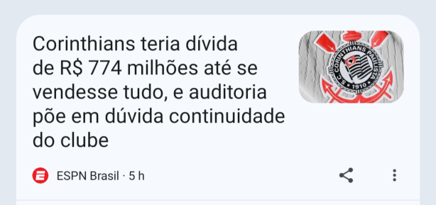 Corinthians est� falido