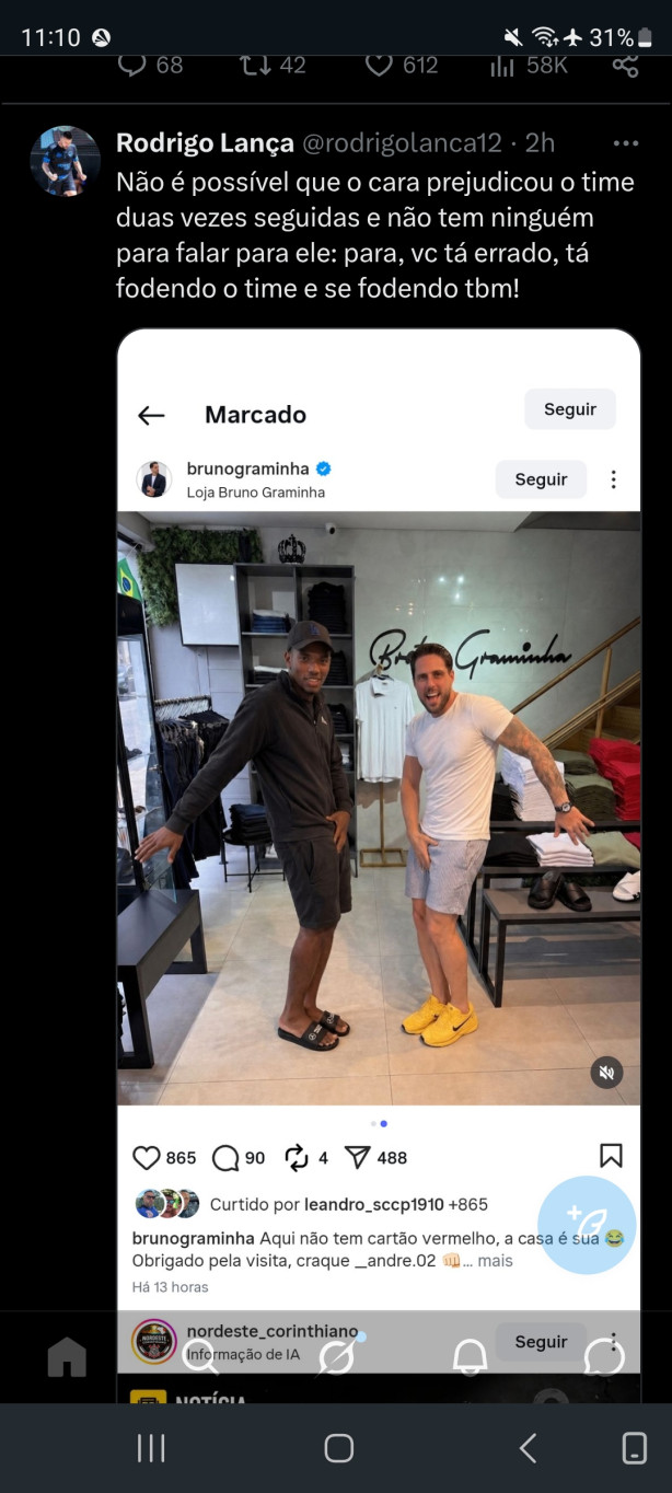 Ele jura que est� arrasando ...
