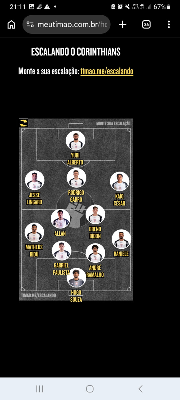 Time contra o mirassol
