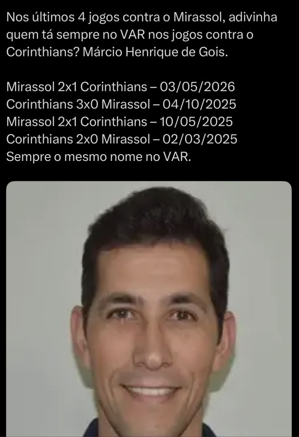 Padr�o no VAR contra o Mirassol
