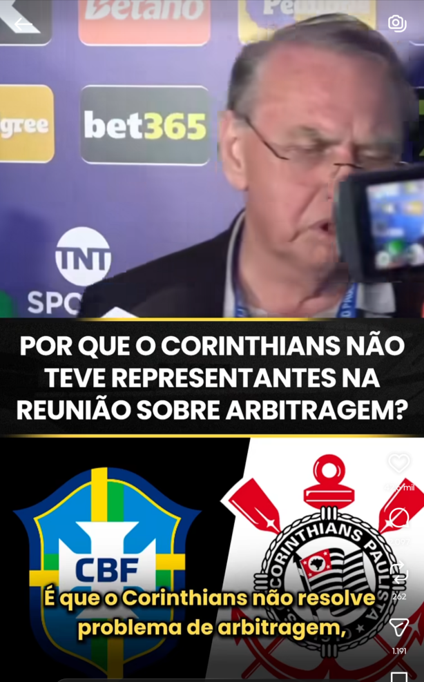 "O Corinthians n�o resolve problema de arbitragem"