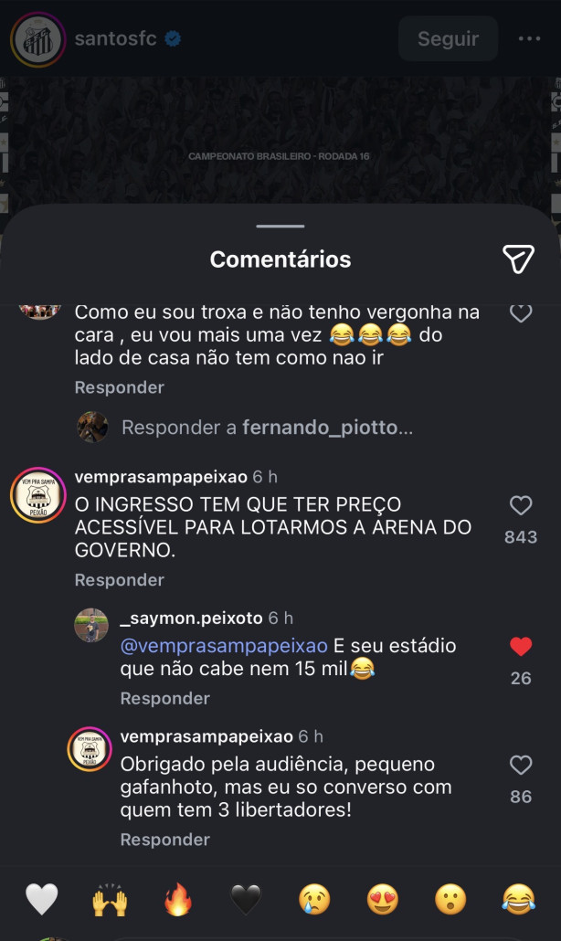 O sport clube paga lanche paulista chegou