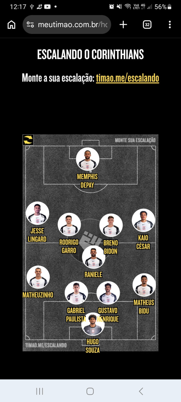 Time ideal com todos a disposi��o