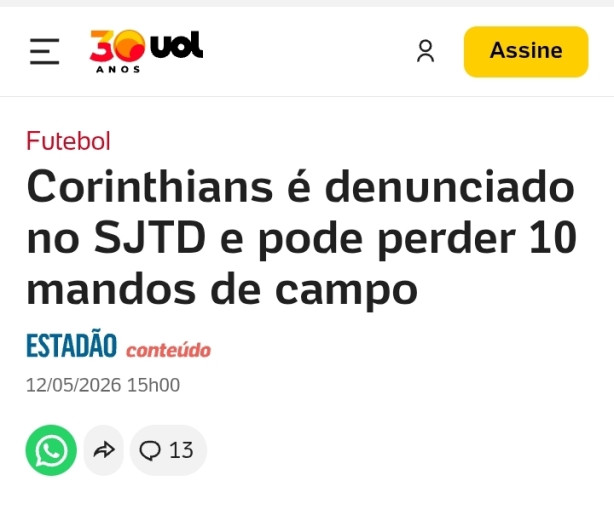 as organizadas tem que parar de prejudicar o time