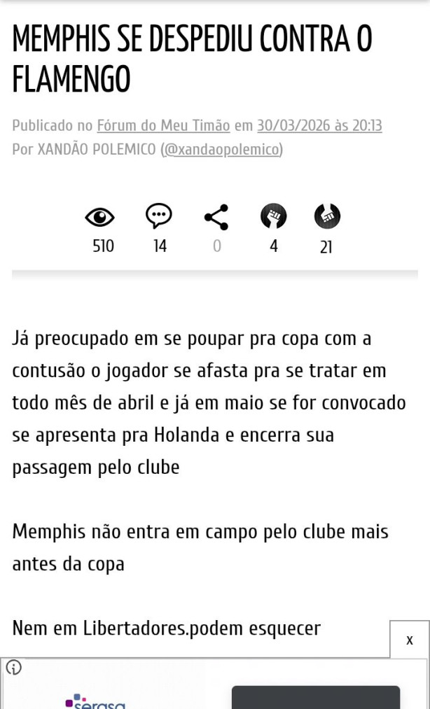 Pra quem duvidou falei isso em mar�o sobre Depay