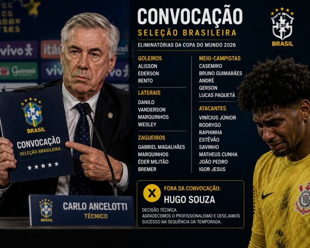 Hugo Souza absolveu Ancelotti