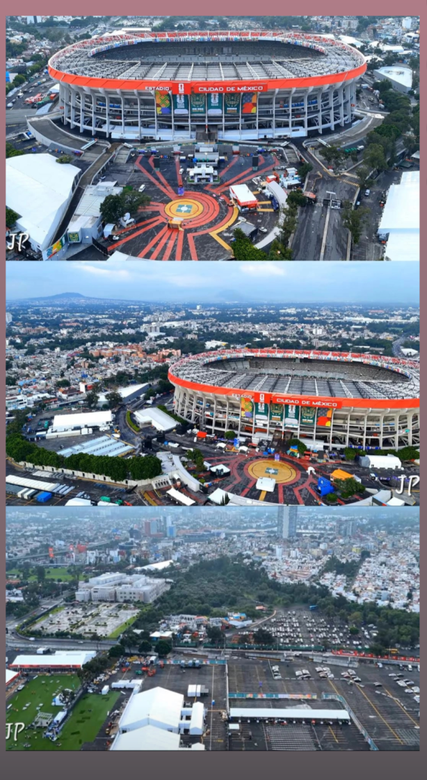Espa�o em torno do asteca? Compara com a nossa arena? Planejamento?