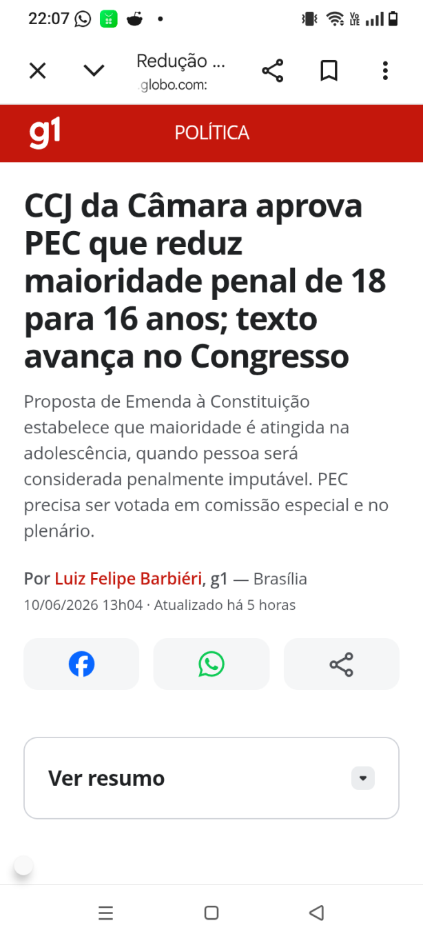 Maioridade penal sai de 18 e vai para 16