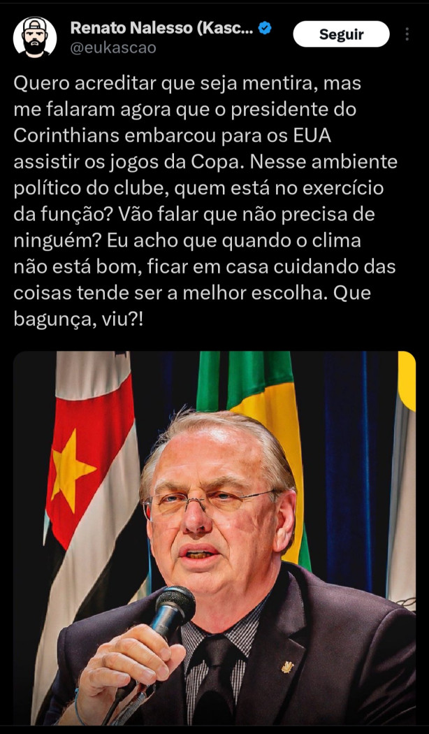 � verdade que o Osmar Stabile foi para o Estados Unidos ver a Copa?