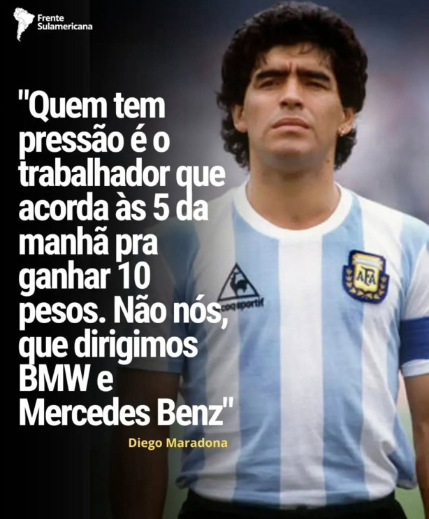 Maradona, definitivamente, n�o era um "par�a do Neymar"