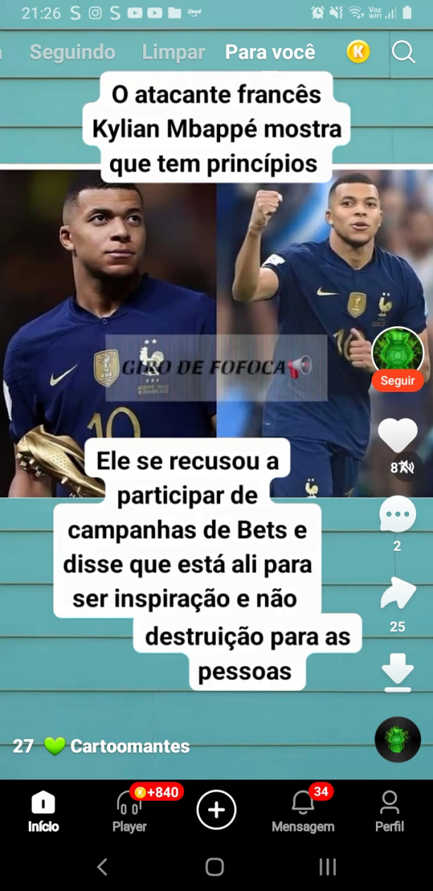 Mbappe sobre bets