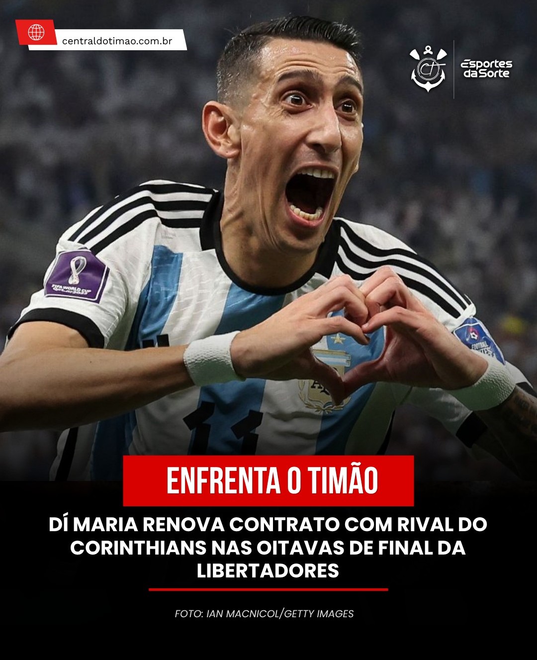 Di Maria renova com Ros�rio Central e enfrentar� Corinthians...