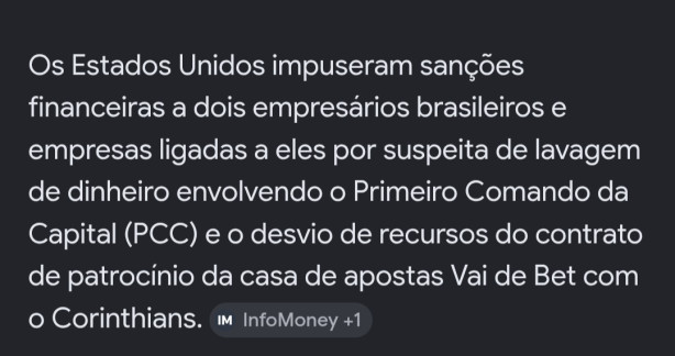 N�s como corinthianos dever�amos protestar contra qualquer Bet ligada ao nosso Coring�o