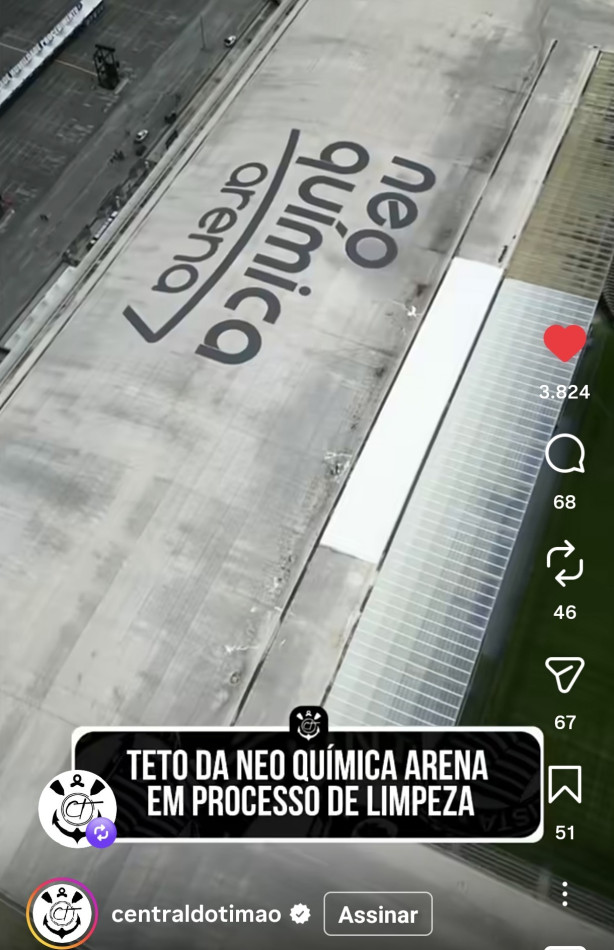 Nova imagem da Arena limpa .