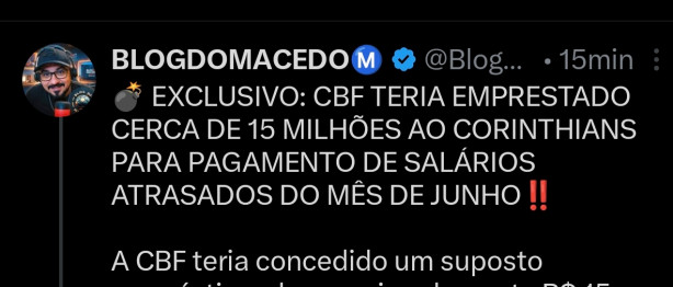 Informa��o - Mais uma vergonha para o Corintiano .