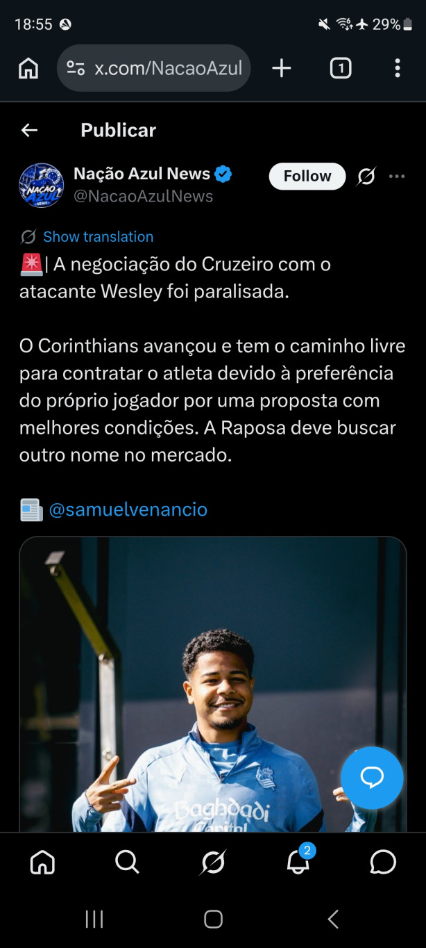 Wesley muito pr�ximo de assinar com Corinthians...