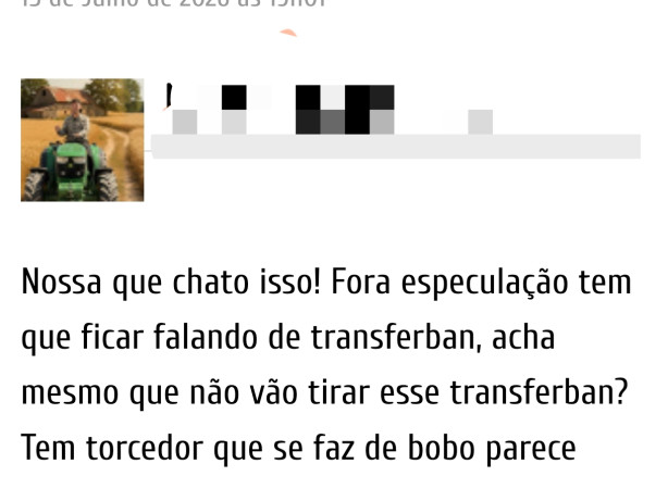 E tem torcedor que fica bravo quando falamos sobre