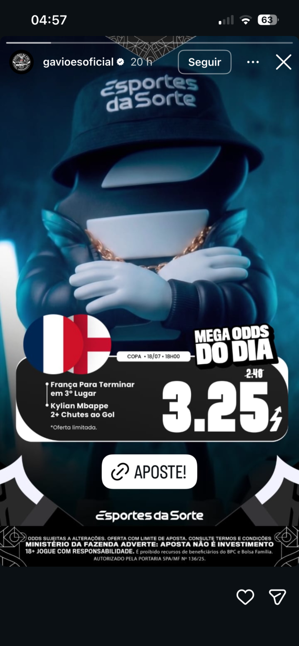 gavi�es divulgando Bets