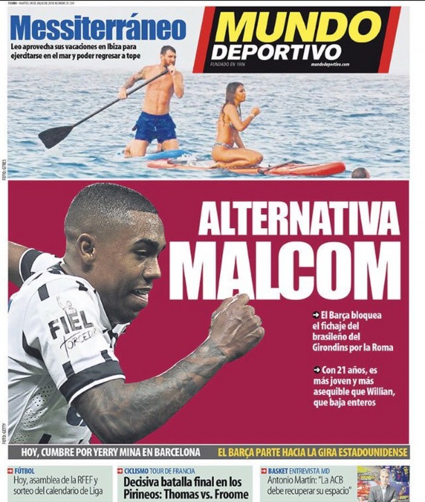 Capa do Jornal - Mundo Desportivo - Catalua - Barcelona