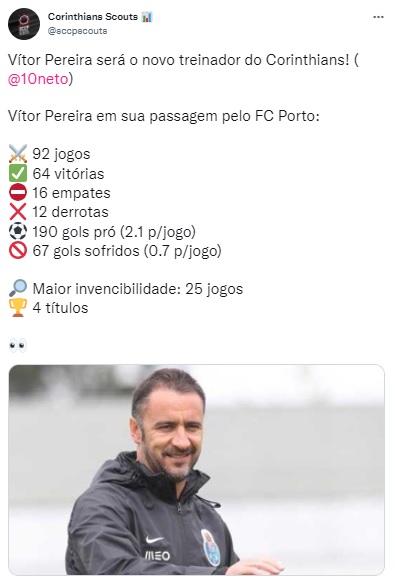 Os times e títulos de Vítor Pereira como treinador