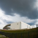 Arena Corinthians vista das escadas de acesso ao setor oeste