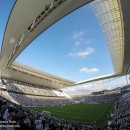 Viso do pblico no setor Norte da Arena Corinthians