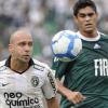 Alessandro domina a bola no início do clássico entre Corinthians e Palmeiras