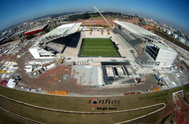 Incrvel: novas imagens areas da Arena Corinthians