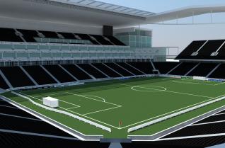 Novas proje��es do est�dio do Corinthians, feita por torcedores