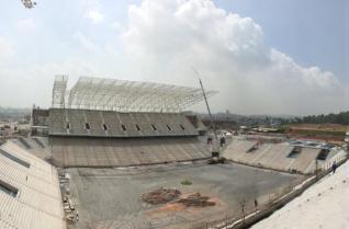 Obras da Arena Corinthians em fevereiro de 2013