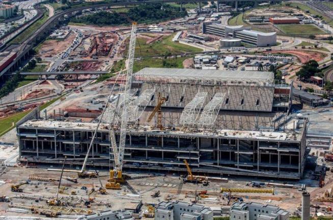 Sede da Abertura da Copa do Mundo, estdio do Corinthians est 70% pronto