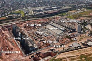 Vista a�rea da Arena Corinthians e mais fotos da obra