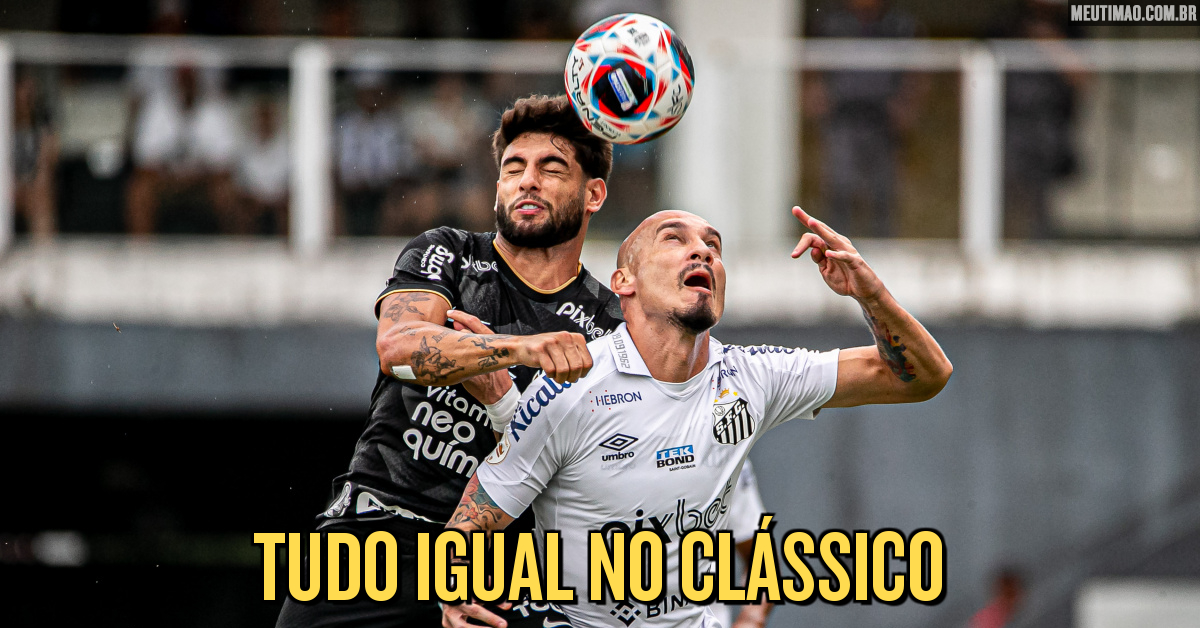 Santos busca empate com o Corinthians aos 53 minutos do segundo