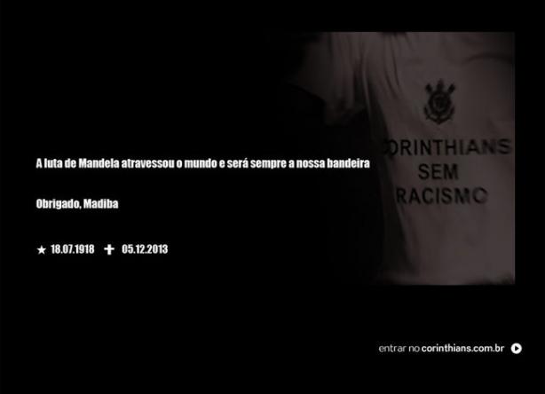 Corinthians fez uma homenagem a Nelson Mandela