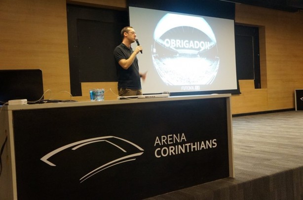 Gerente de planejamento da Arena Corinthians, Thiago de Rose foi um dos palestrantes no evento Futebol 3.0
