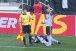 Mudan�a no ataque titular do Tim�o � interrompida por choque nos minutos iniciais