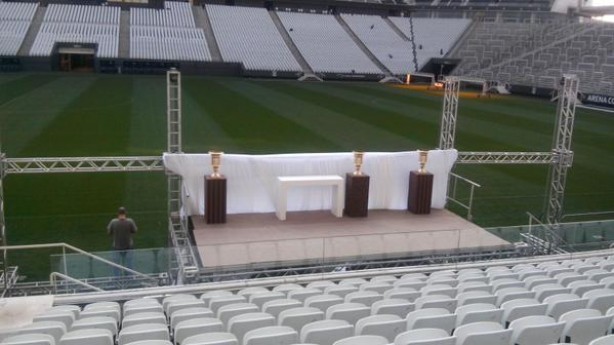 Corinthians preparou a Arena para cerimnia de 400 casais neste sbado