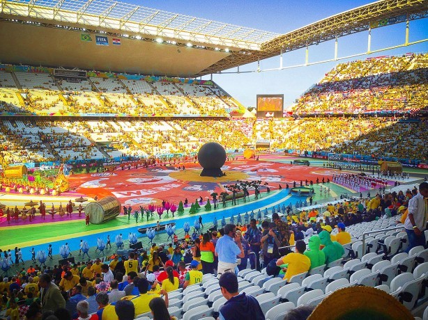 Palco da abertura da Copa do Mundo de 2014, Arena Corinthians ser uma das sedes dos Jogos Olmpicos