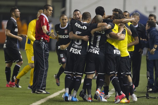 Camisa 11 do Corinthians foi o responsvel pelo nico gol da partida