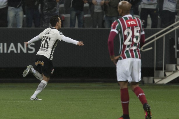 Rodriguinho fez o gol do Corinthians contra o Fluminense na vitria da ltima quarta