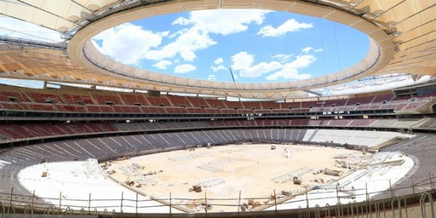 Nova arena do Atlético de Madrid está em fase final de obras