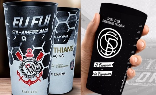 Dois copos exclusivos sero vendidos na Arena Corinthians, nesta quarta