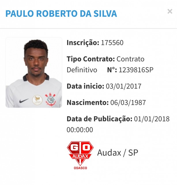 Paulo Roberto terá vínculo com o Corinthians, mas antes precisa 'voltar' ao Audax no BID
