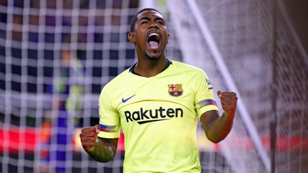 Malcom celebra primeira gol pelo Barcelona, seu novo clube