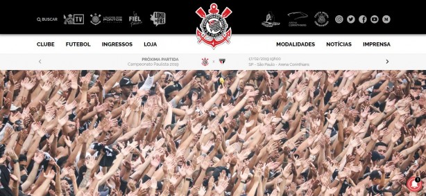 Site do Corinthians ficou pouco minutos hackeado na noite deste sbado